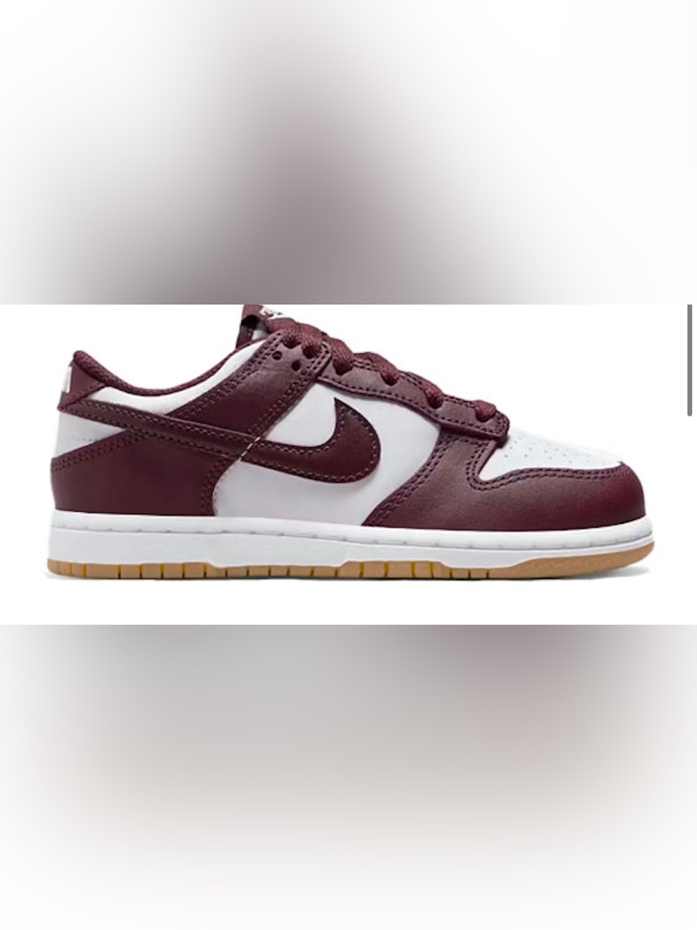 Nike Dunk Low
Burgundy Crush Gum size 1